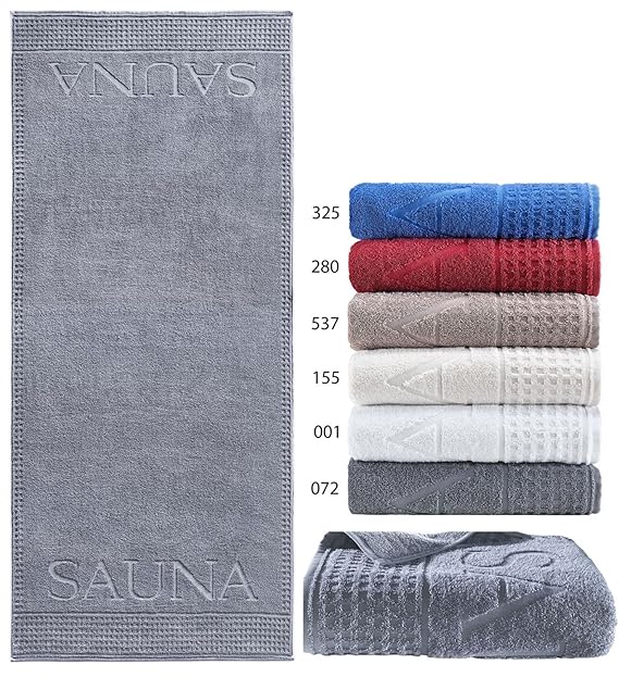 Naturawalk Saunatuch in Luxusqualität, 100% Bio Baumwolle, Grösse Saunatuch 80 x 200 cm, Farbe 325 royalblau