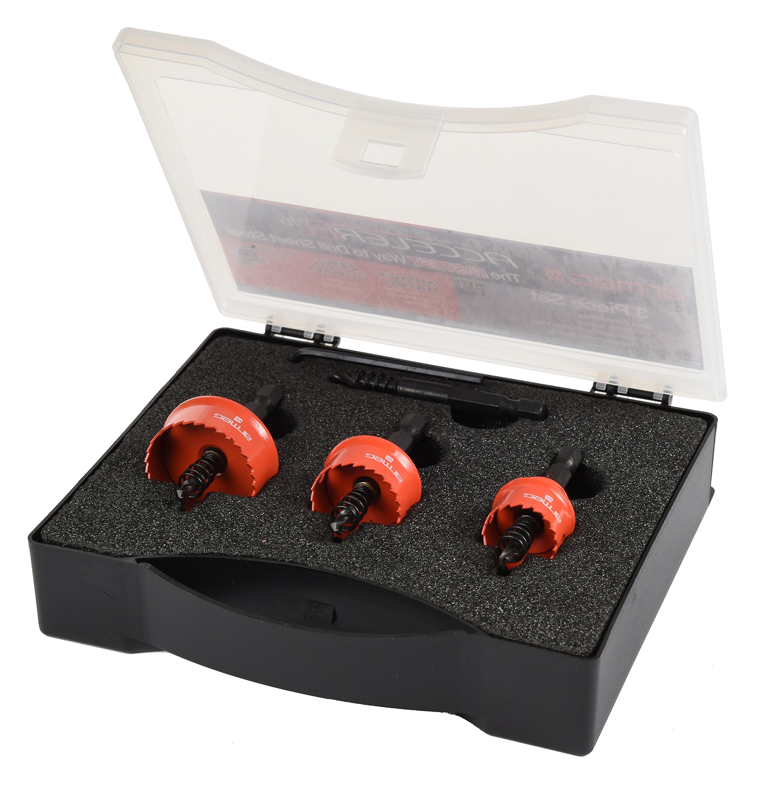 Armeg SSH3PCSET Sheet Steel Holesaws (3-Piece) , Red