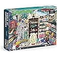 Galison World of Curiosities – 1000 Piece Jigsaw Puzzle Featuring Humorous Illustrations of A Spooky Shop Scene