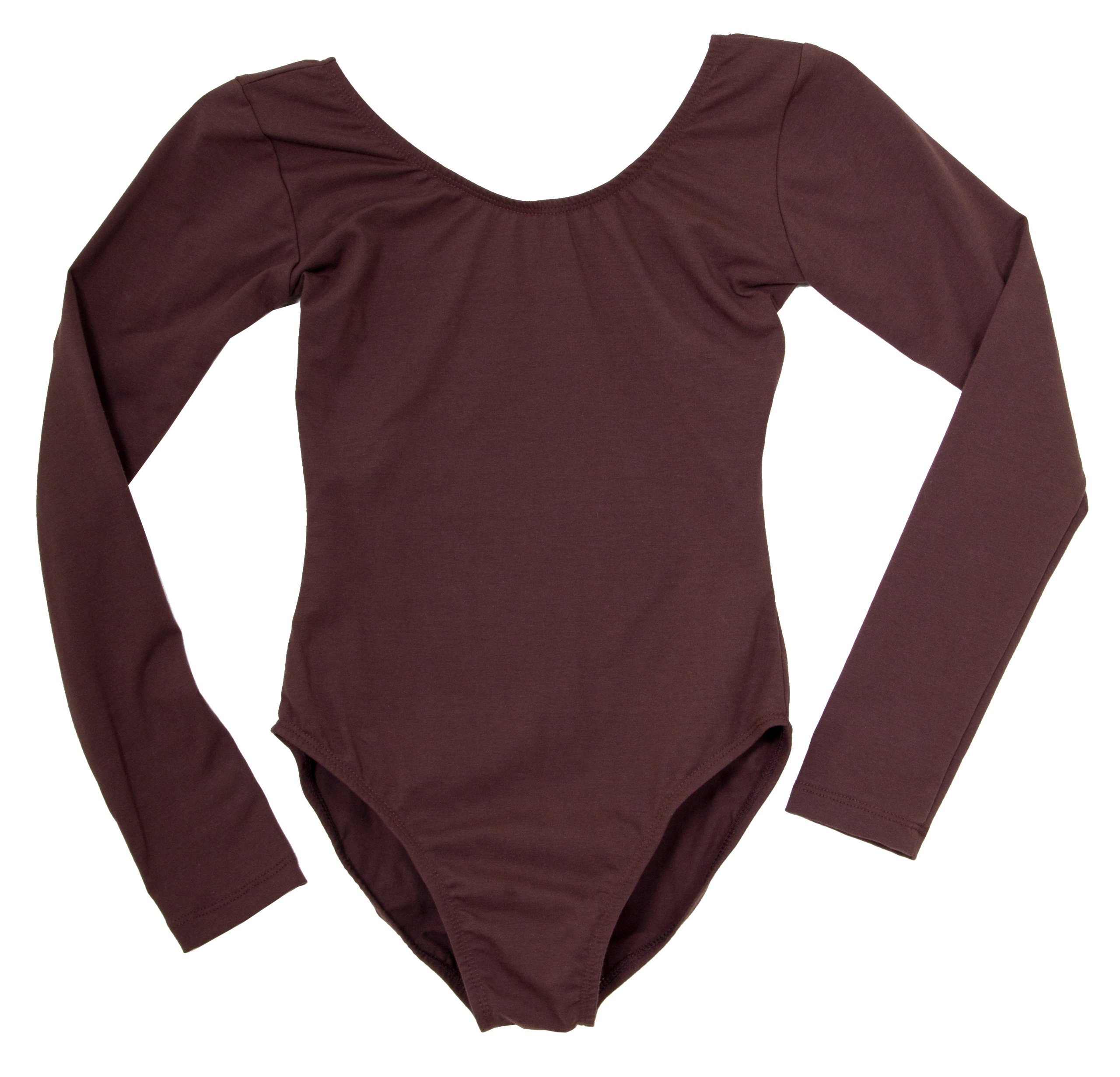 American Theater Dancewear Child's/Girl's Long Sleeve Brown Leotard in Brown