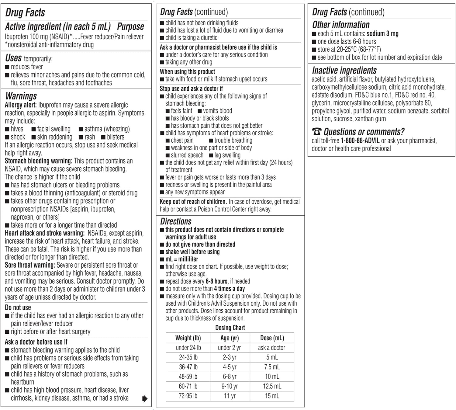 Advil Junior Strength Chewables (24 Tablets, Grape Flavor), 100mg Ibuprofen, Fever Reducer/Pain Reducer, Ages 2–11, Pack of 2: Health & Personal Care