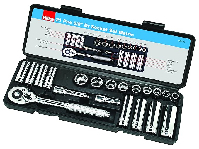Hilka 02202102 21 PCE 3/8" Drive Socket Set Metric Amazon.co.uk DIY