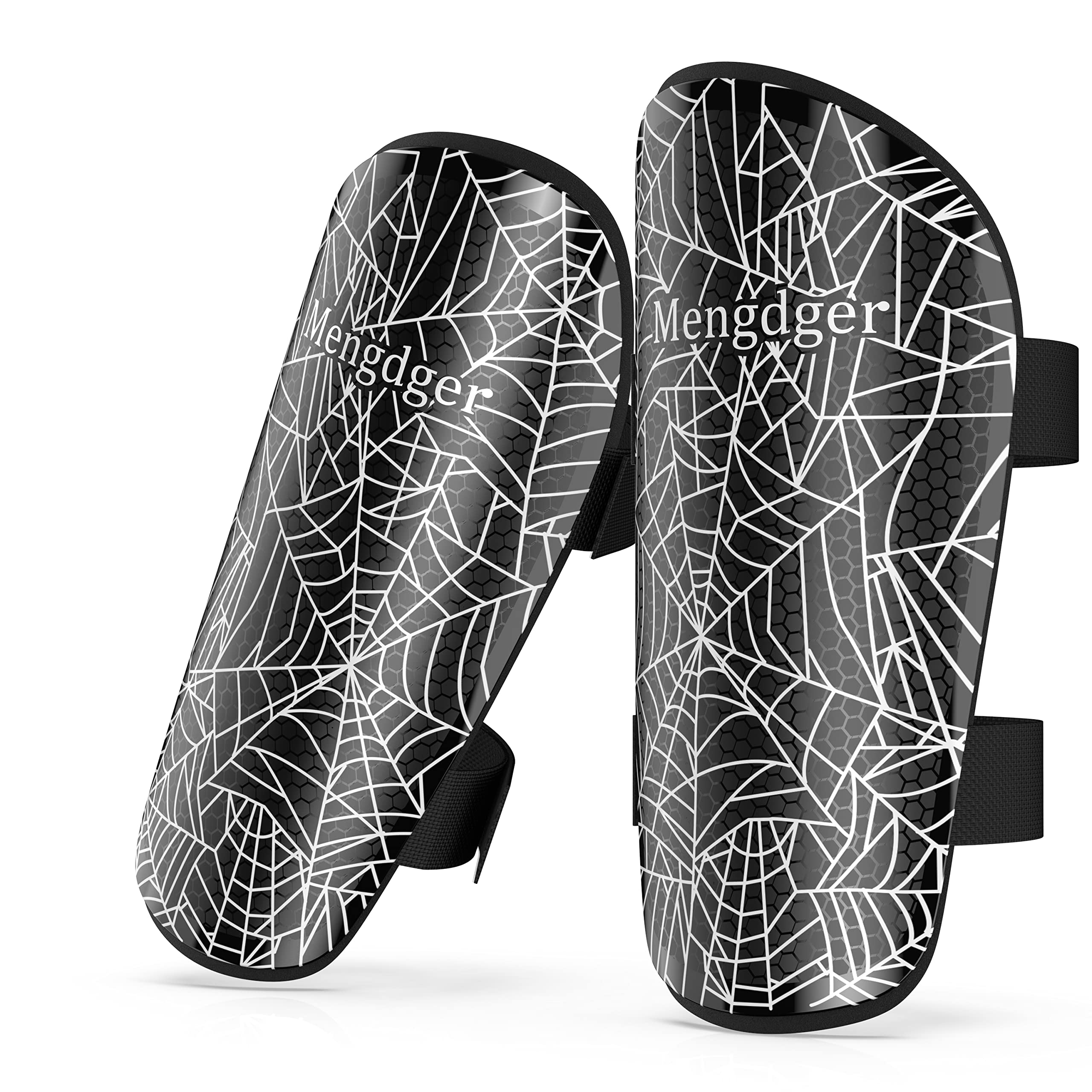 Kids Football Shin Pads Shin Guards Soccer Boys Calf Protective Gear Youth Girls Toddler EVA Cushion Protection Reduce Shocks Injurie for Age 4 5 6 7 8 9 10 11 12 (M, Black)