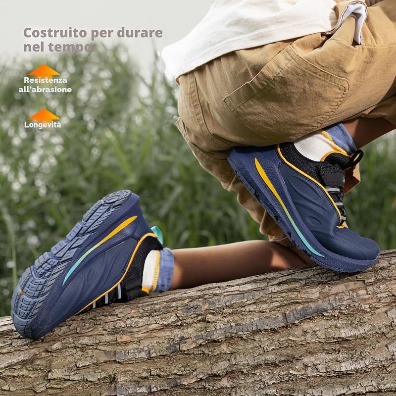 Sneakers Bambini Sportive,Blu Scuro/Nero,30