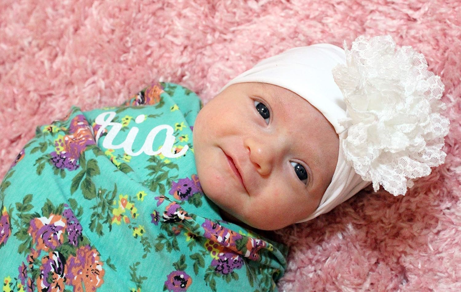 personalized swaddle girl