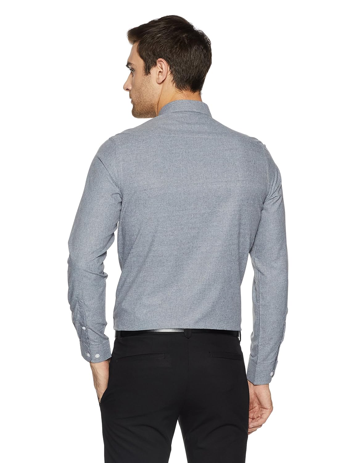ex by excalibur men's solid regular fit formal shirt