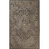 SAFAVIEH Palazzo Collection Area Rug - 5' x 8', Dark Grey & Grey, Oriental Design, Non-Shedding & Easy Care, Ideal for High T