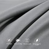 NTBAY 2 Pack 500 Thread Count Egyptian Cotton Pillowcases Grey 50x75 cm view 2