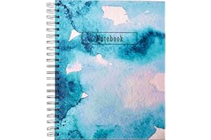 WUCOTC Hardcover 8.5" x 11" Spiral Notebook/Journal Blue Notebook/Journal College Ruled Paper Lined Paper Spiral Bound