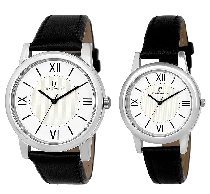 Timewear Analogue White Dial Men's & Women's Couple Watch (Tc1-917Wdtcouple)
