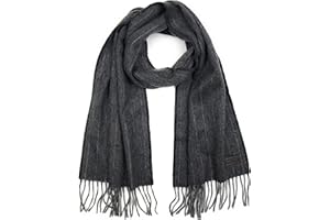Hickey Freeman Patterned 100% Cashmere Scarf for Men – Ultra-Soft Men’s Winter Scarves, 66-Inches x 12-Inches