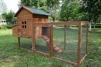 Ecolinear Outdoor 80 Wooden Chicken Coop Nest Box Hen House Poultry Pet Hutch Garden Backyard Cage Chicken Coop