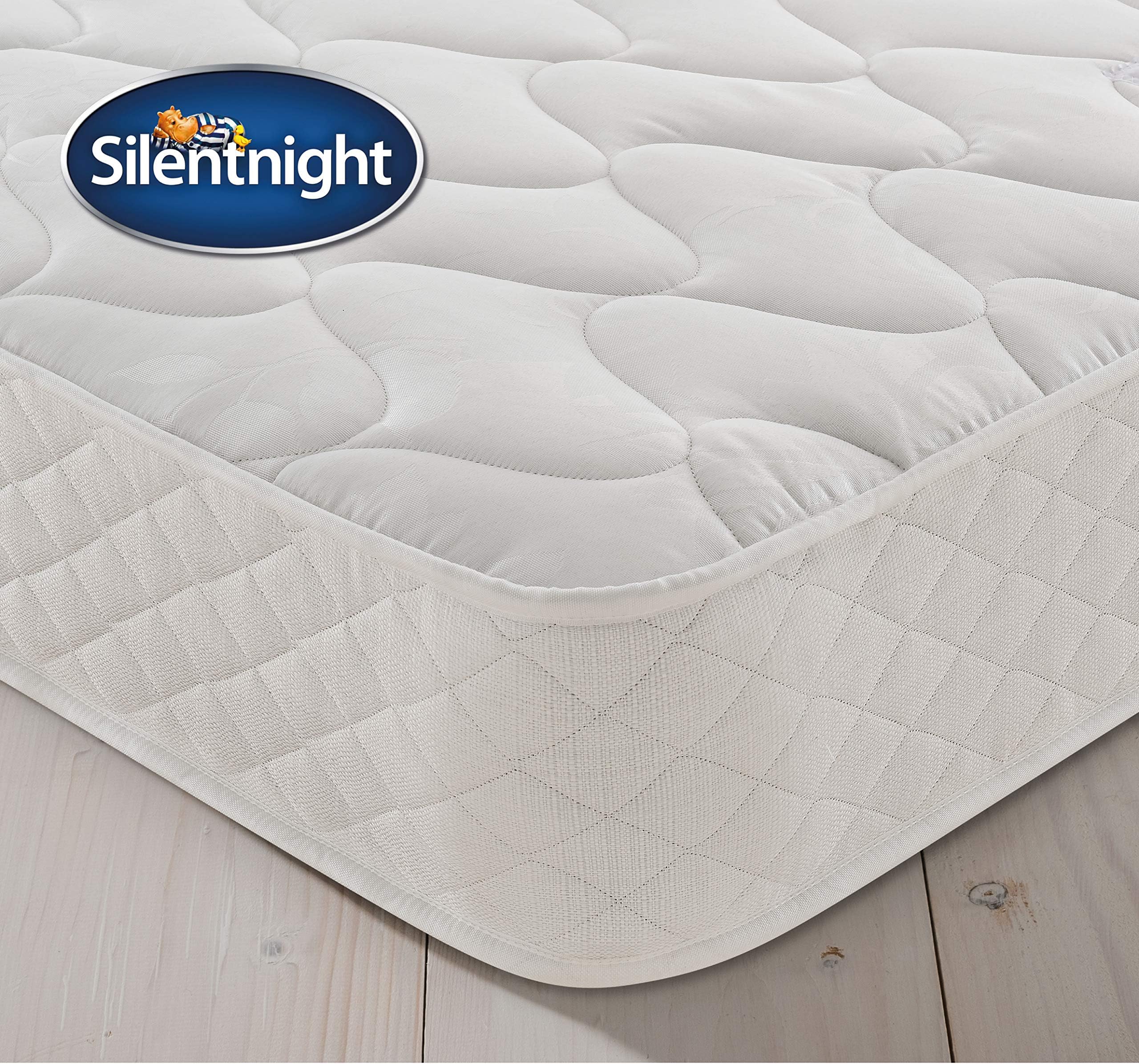 Layezee by Silentnight Sprung Rolled Mattress, Open Coil Spring System, Hypoallergenic, Medium, Double