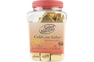Sabor Nuestro - Caldo con Sabor de Carne de Res - Beef Flavor Bouillon - 70 bouillon cubes