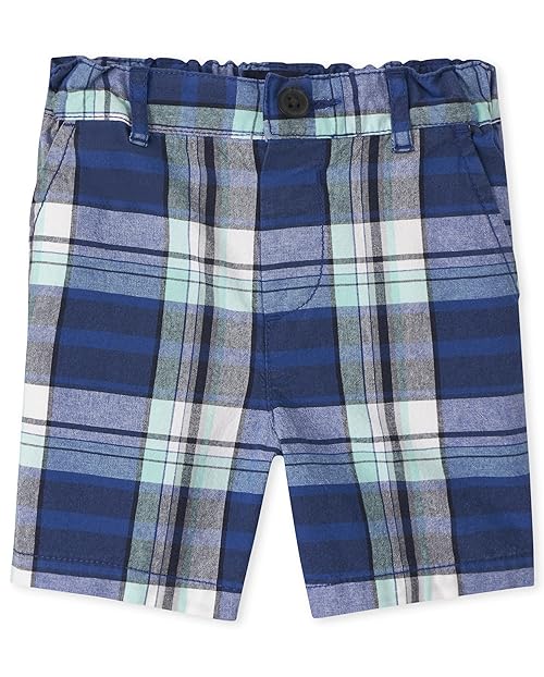 The Children's Place,Baby and Toddler Boys Printed Chino Shorts,Mazarine Blue,9-12MOS