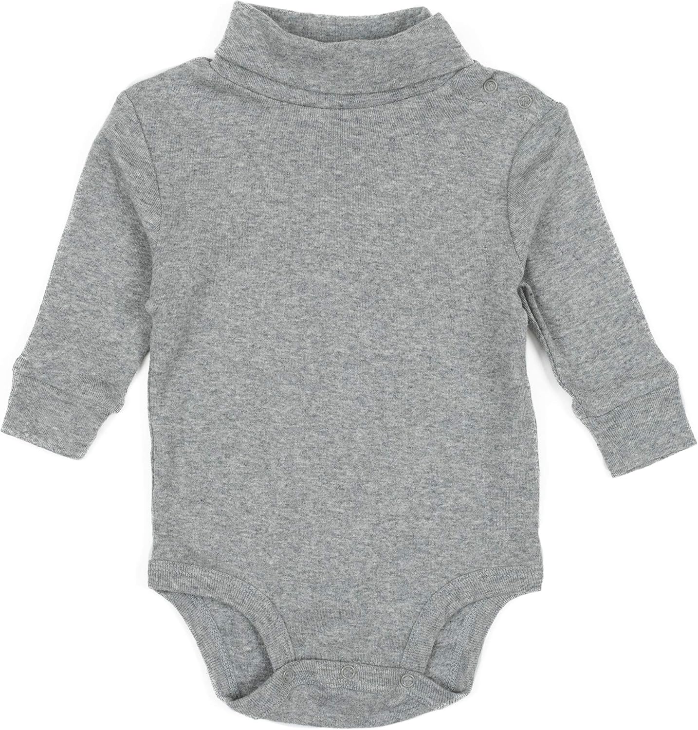 Leveret Long Sleeve Baby Boys Girls Bodysuit Turtleneck 100% Cotton (Size 6 Months-2 Toddler): Clothing