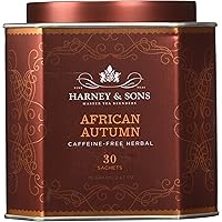 Harney & Sons African Autumn, Herbal Rooibos Tea with Hibiscus, Cranberry, and Orange | 30 sachets, Historic Royal Palaces Co