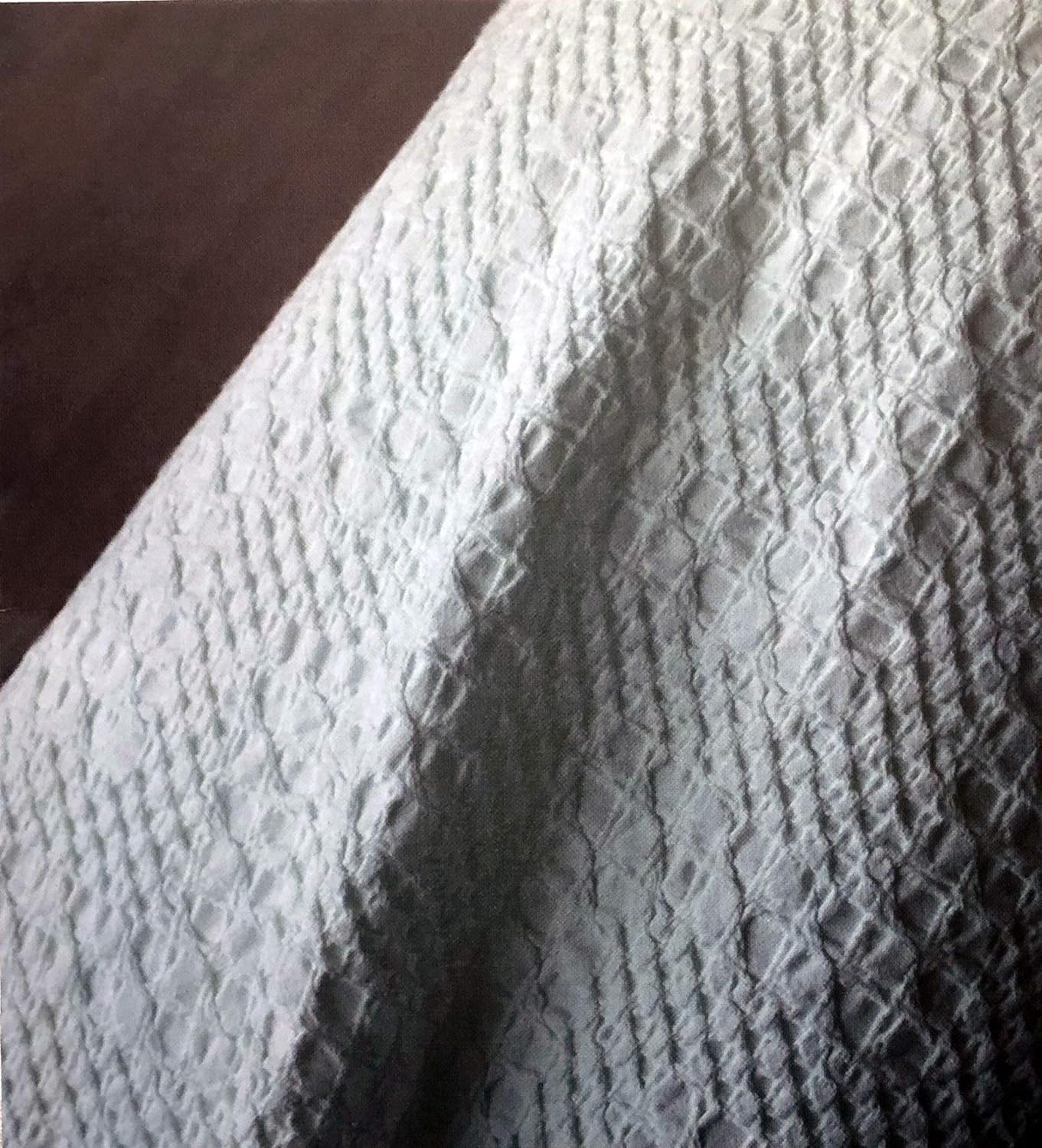 Piu Belle Portugal Solid White Textured Bubble French Farmhouse Style