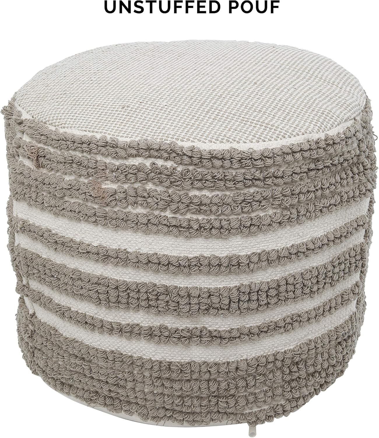 REDEARTH Pouf Ottoman Unstuffed Circular Poof Pouffe