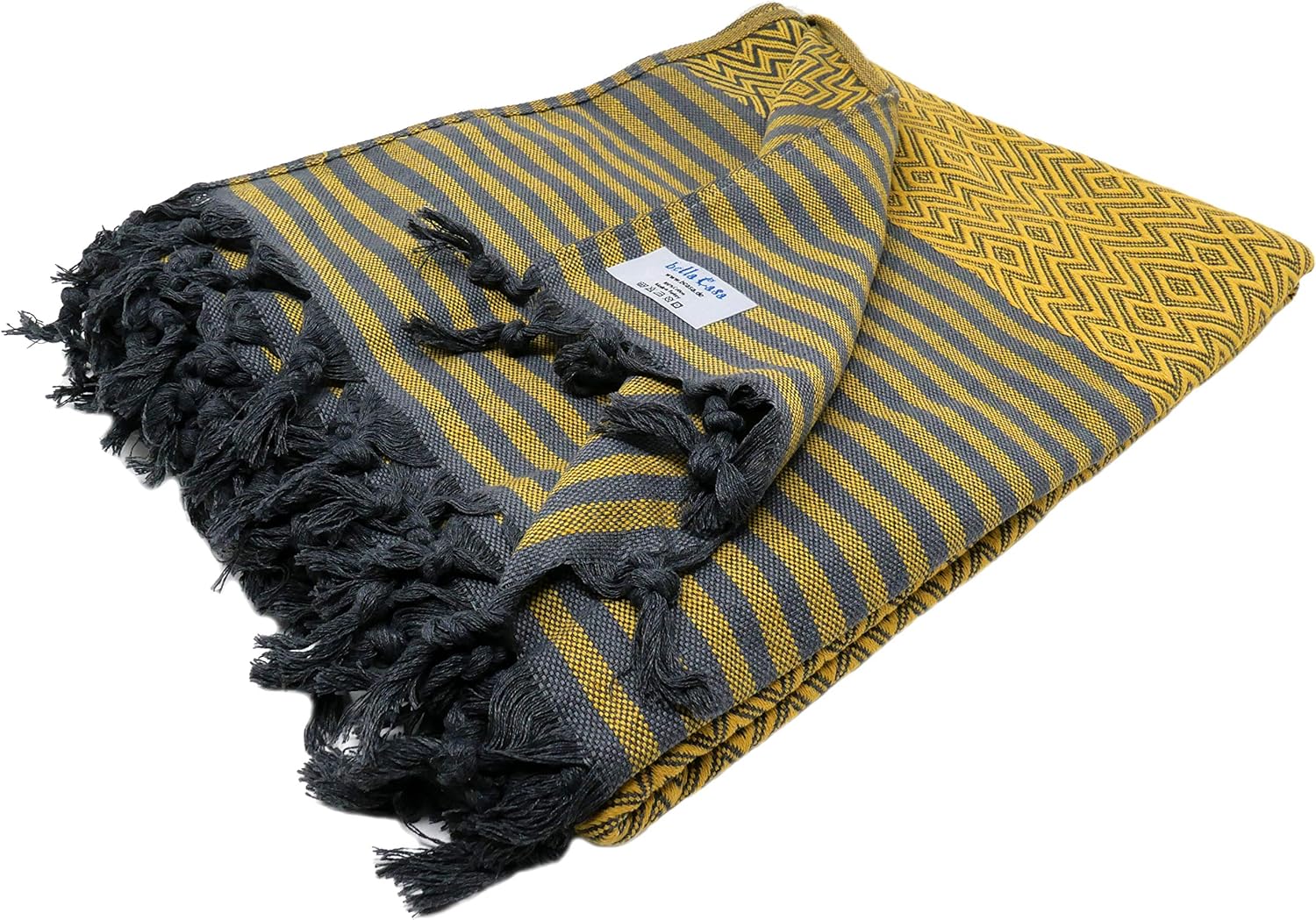 Bella Casa KELIM Luxus - Colcha (algodón, 205 x 260 cm), color naranja: Amazon.es: Hogar