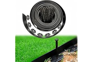 Landscape Edging,Border 33 FT with 30 Spikes,4IN Tall No Dig Garden Edging Lawn Border