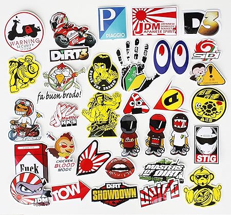 Amazon 大量jdmステッカー Jdm Japan 車 デカールパロディヘルメットステッカーボム 原付シール車 傷隠し ステッカー デカール 車 バイク