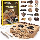 NATIONAL GEOGRAPHIC Mega Fossil Dig Kit - Excavate 15 Genuine Prehistoric Fossils, Kids Fossil Kit, Educational Toys, Great S