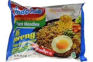 Indomie Instant Fried Noodles BBQ Chicken Flavor for 1 Case (30 Bags), 89 Ounce