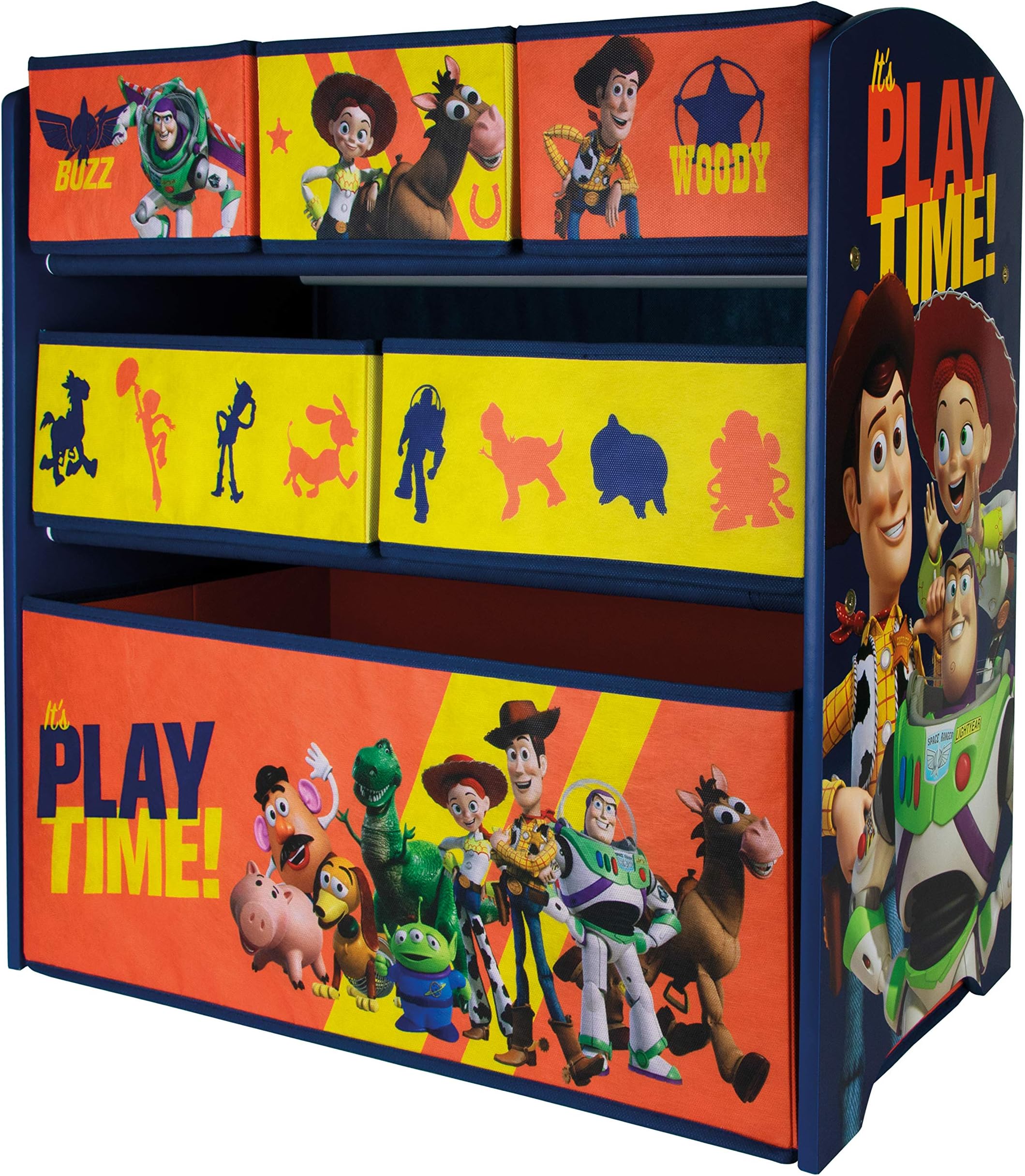 URBN Toys 6 Drawer Disney & Marvel Wooden Rack Organiser 62 x 30 x 60 cm. - Toy Storage Boxes - 2 Options Available (Disney's Toy Story)