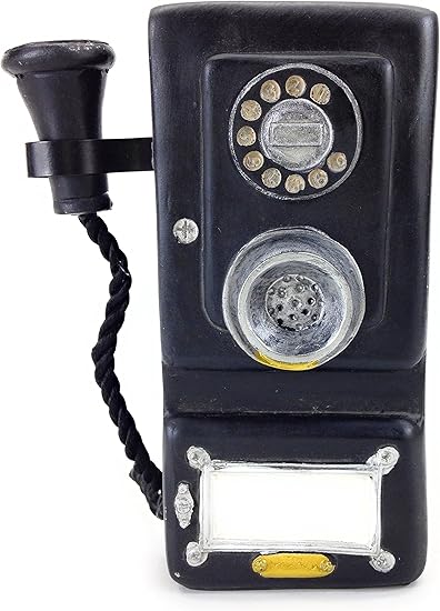 Amazon Woliwowa アンティーク風 おしゃれな 黒い レトロ 電話機 モチーフ 壁掛け オブジェ Aタイプ 並行輸入品 置物 オブジェ オンライン通販