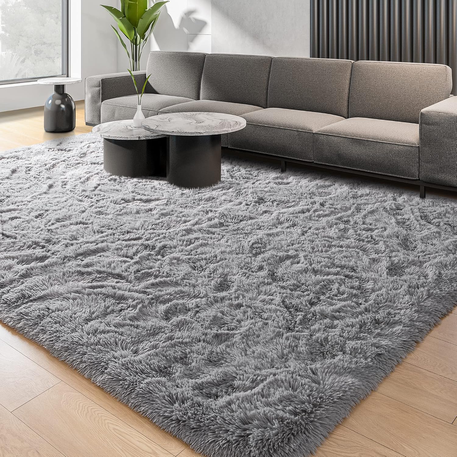 Rugs, Pads & Protectors - Quenlife Soft Bedroom Rug, Plush Shaggy Carpet Rug for Living Room, Fluffy Area Rug for Kids Grils Room Nursery Home Decor Fuzzy Rugs with Anti-Slip Bottom, 5 x 8ft, Grey