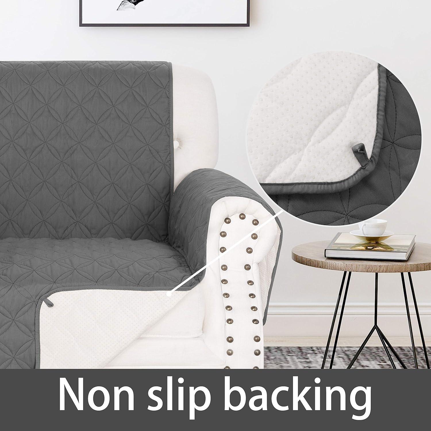 SOFTOWN Non-Slip Chair Sofa Slipcover 100% Waterproof Sofa Cover Furniture Protector Couch Covers with for Dog， Pets: Kitchen & Dining