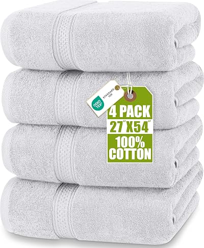 Utopia Towels 4 Piece Bath Towel Set 69 x 137 cm Premium 100% Ring Spun Cotton