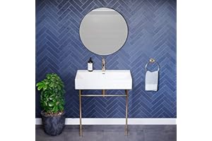 Swiss Madison Well Made Forever SM-CS722, Claire 30" Ceramic Console Sink In Glossy White Basin