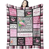 Mcurore Flamingo Gifts Blanket 50"x40", Pink Flamingo Gifts for Women Girl Unique, Flamingos Decor, Christmas Birthday Gift Ideas for Flamingos Lovers