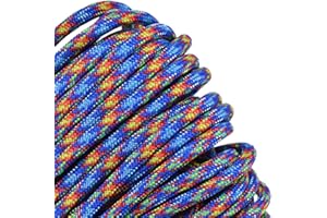 BORED? PARACORD! Bored Paracord - 10', 25', 50', 100' & 250', 1000' Spools of Parachute 550 Cord Type III 7 Strand Paracord Well Over 300 Colors - Fire and Ice - 50 Feet