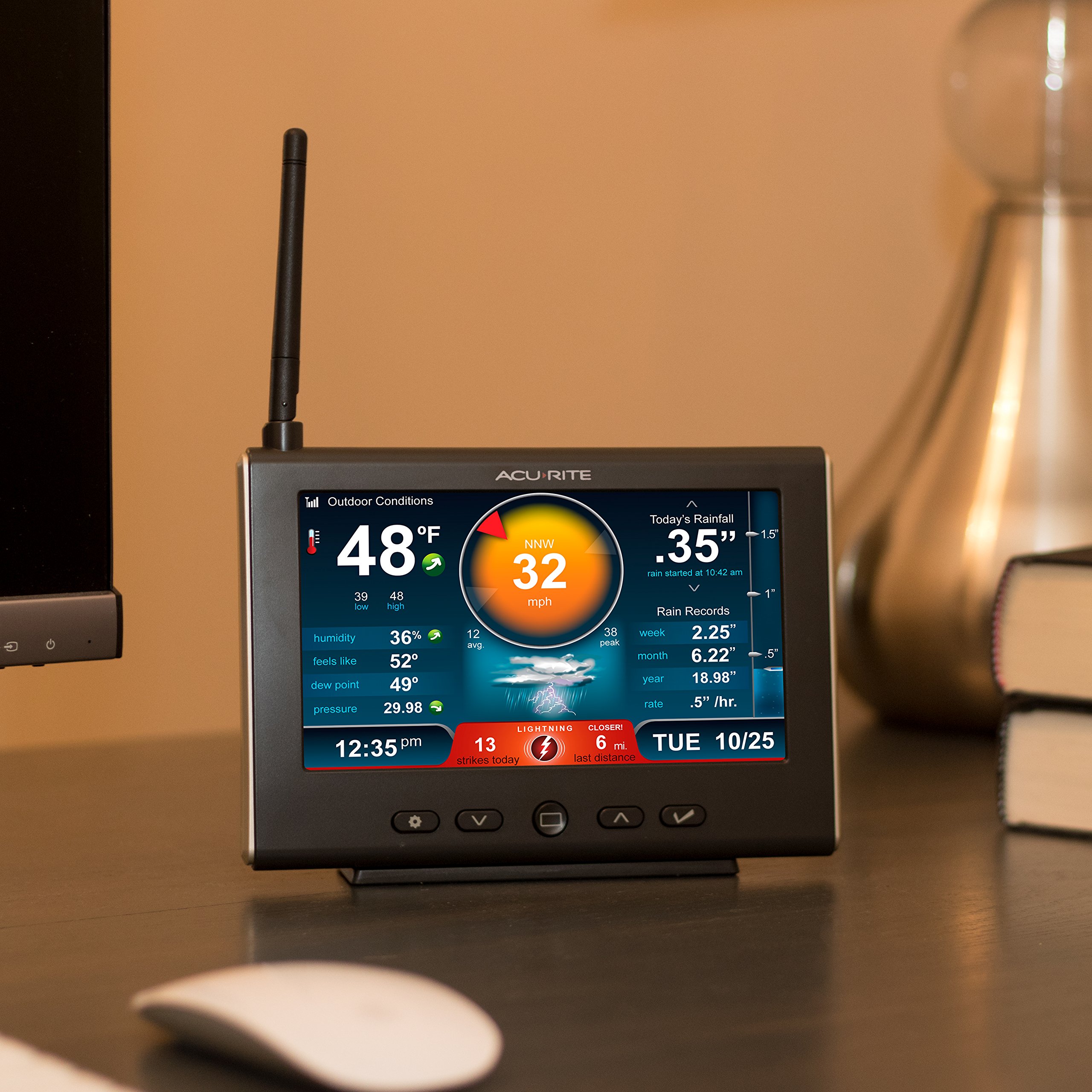 AcuRite 01024 Pro Weather Station with Lightning Detector, HD Display, Rain 696229588919 eBay