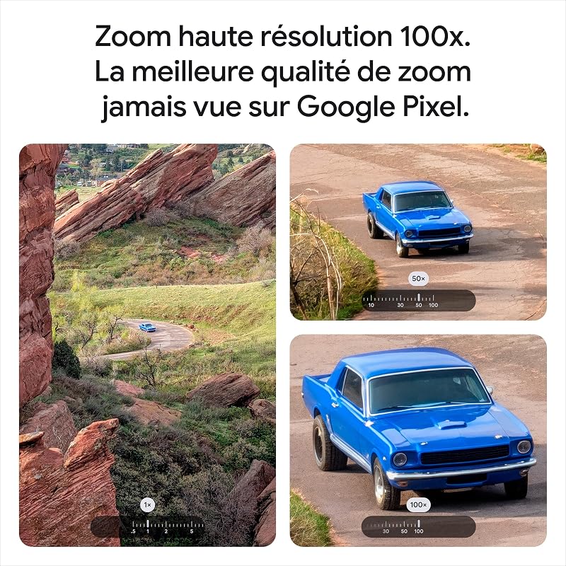 Pixel 10 Pro – Smartphone Android débloqué avec Gemini, Triple Appareil Photo arrière, Plus de 24 Heures d'autonomie et écran Super Actua 6,3 Pouces - Noir Volcanique, 128GB