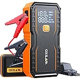 OXILAM 24000mAh Jump Starter for All Gas & Diesel Engines, 10000A Battery Jumper Starter Portable, 12V Jump Box with Quick Charger, Extended Jumper Cable, LED Display, USB, DC, Type C Port & LED Light