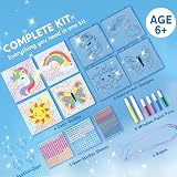 Klever Kits Suncatcher Craft Kit 4 Designs Window Paint Pens Gems Kids 6-12 view 5