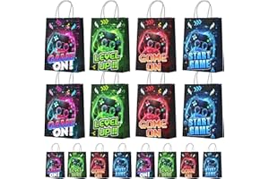 Video Game Goodie Bags, 16 Pcs Video Game Goodie Bags Set Video Game Party Favor Bags, Gaming Party Favor Bags Gaming Birthda