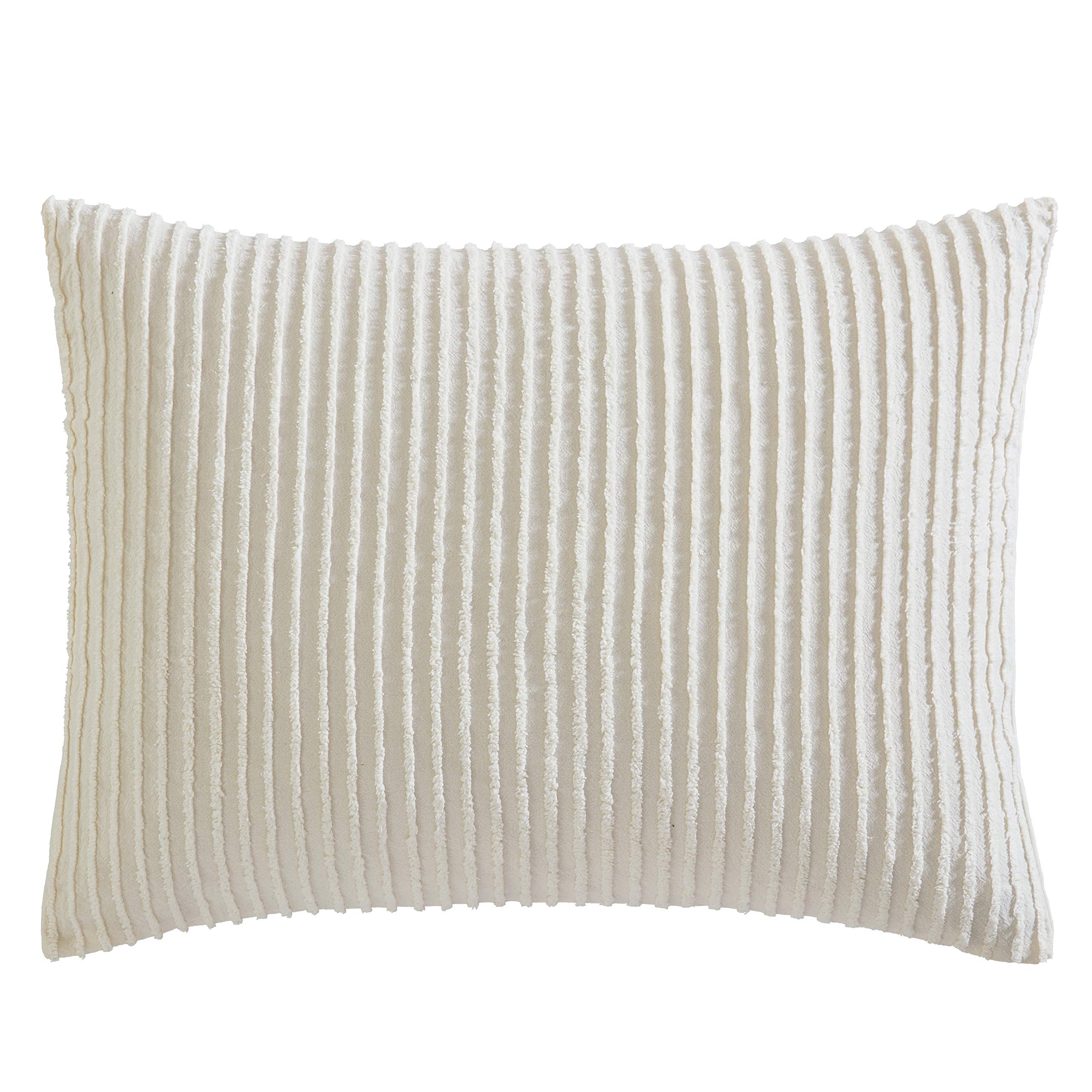 Beatrice Home Fashions Chenille Bedspread, Cotton, Ivory, 20" x 26"