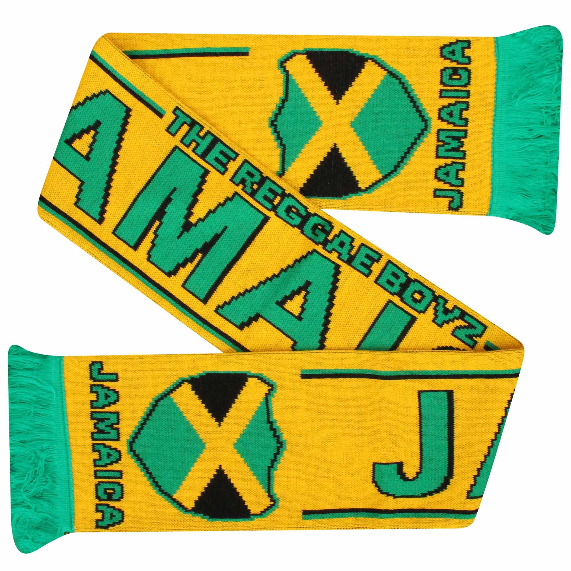 Jamaica Flag Scarf for Carnival, Football & Sports Fans (100% Acrylic)