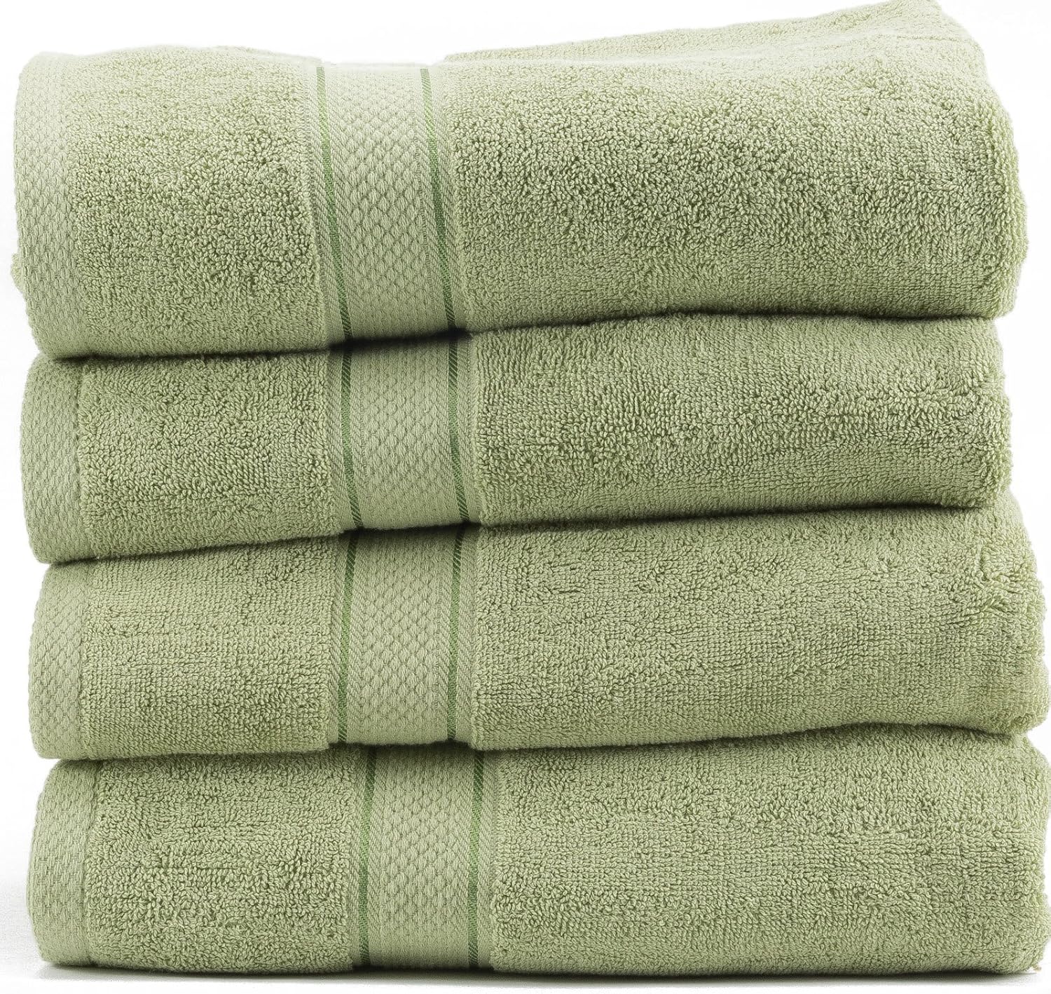 Hotel Sheets Direct 100 Cotton Towel Sets (Set of 4, Green