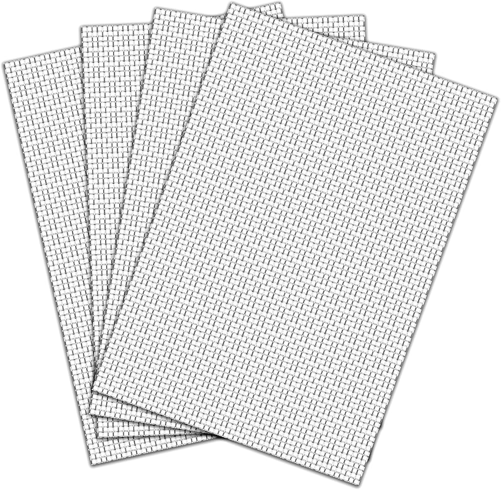TOONGEEN 304 Stainless Steel Wire Mesh Sheet 4 Pcs 210x300mm 1mm Aperture