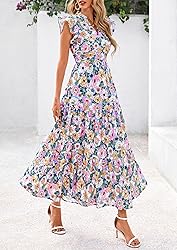 PRETTYGARDEN Women's 2025 Summer Floral Midi Dress