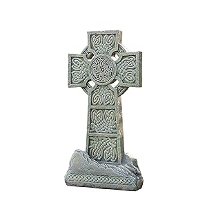 Joseph's Studio Celtic Cross Garden Statue, 16.25-Inch, Made of Resin Stone