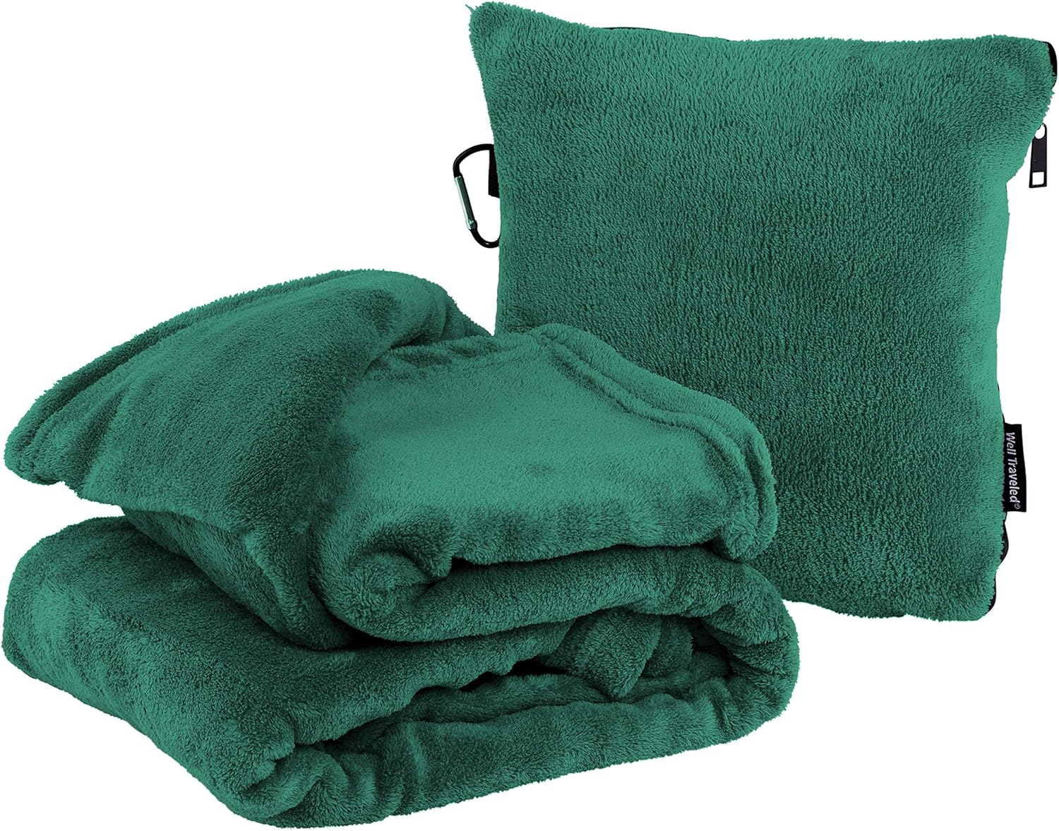 Amazon Com Well Traveled Fleece Travel Blanket With Stuffable