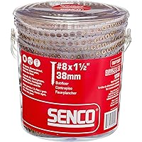 Senco 08F150Y DuraSpin #8 x 1-1/2-inch, Wood to Wood Collated Screw, 1,000 Ct.