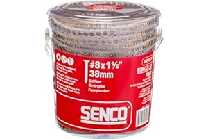 Senco 08F150Y DuraSpin #8 x 1-1/2-inch, Wood to Wood Collated Screw, 1,000 Ct.